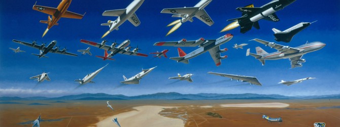 GOLDEN AGE OF FLIGHT TEST, X-Planes at Edwards AFB, 1947-1977, Painting by Mike Machat