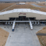 Stratolaunch Carrier Aircraft Rolls Out of Hangar for First Time