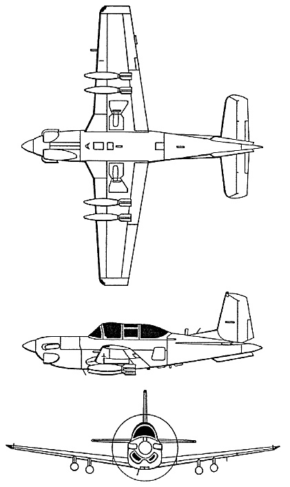 Beechcraft T-34 Mentor Diagram