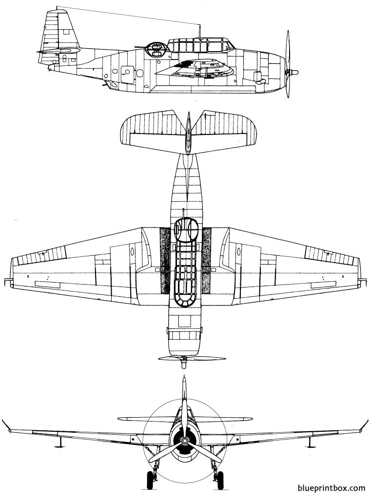 Grumman TBF/TBM Avenger Diagram