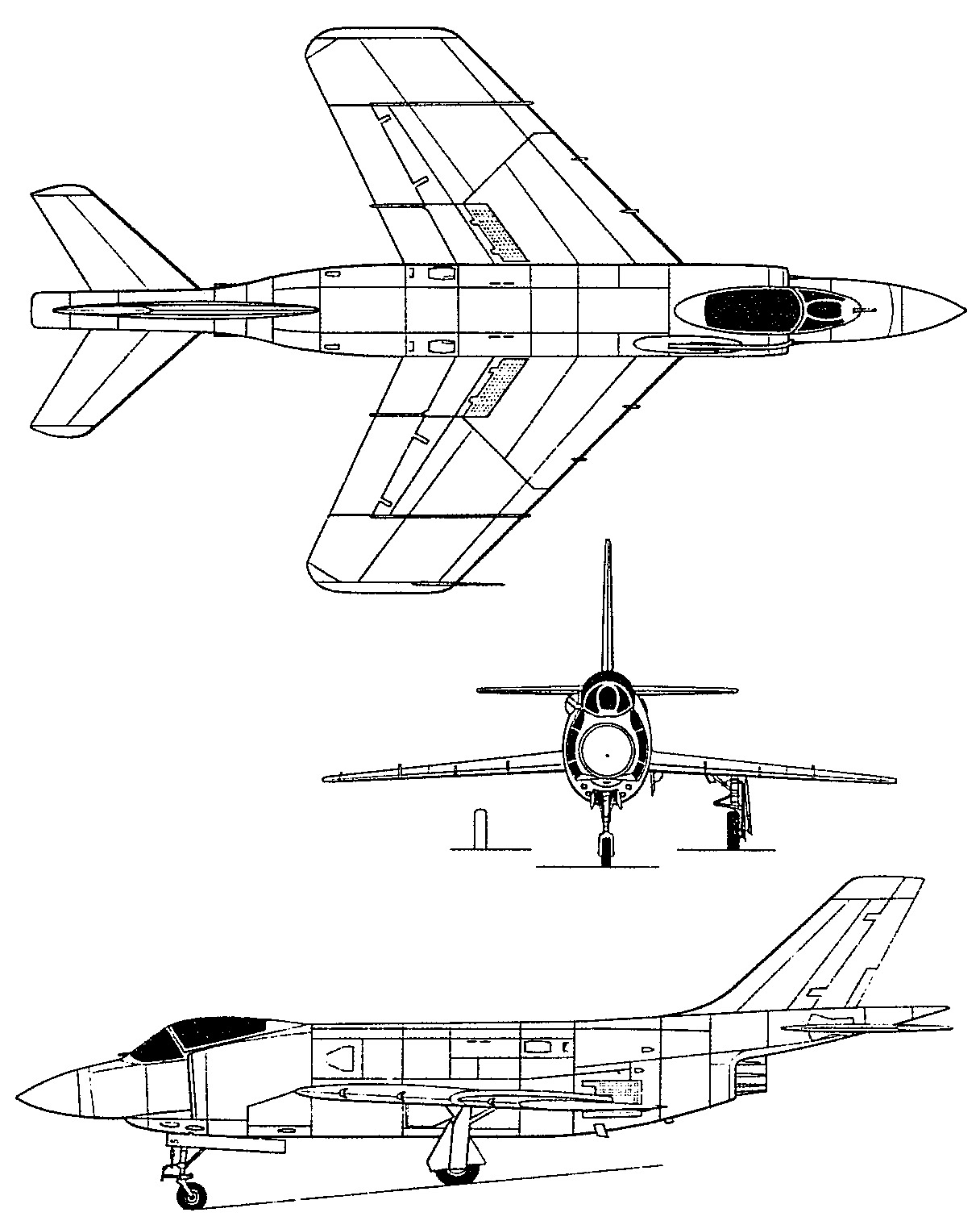 McDonnell F3H Demon Diagram